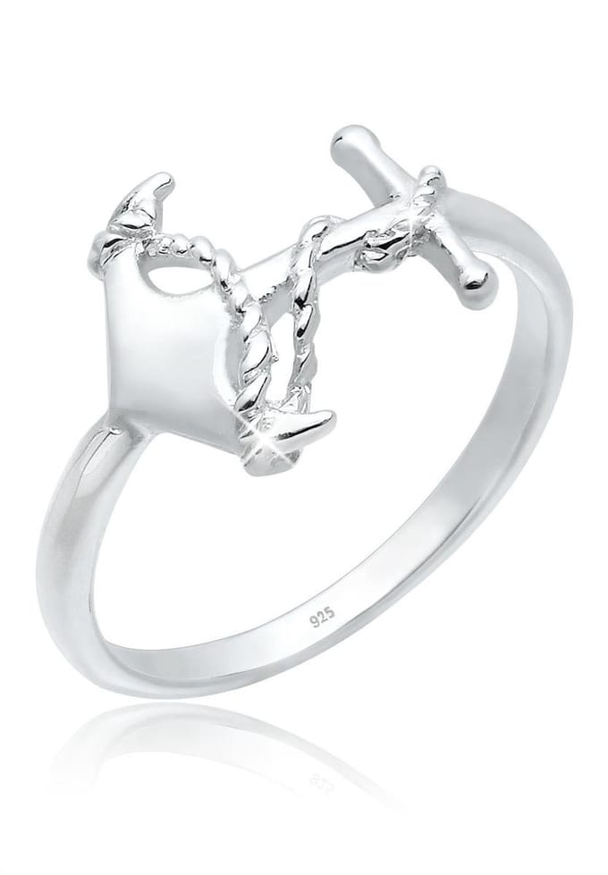 Elli - Ring - Dames Anker Symbool Maritiem Speels 925 Sterling Zilver - Dames