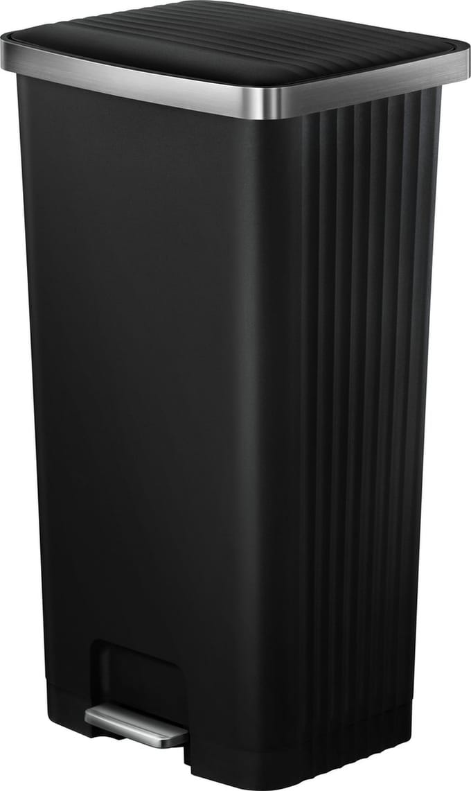 EKO - Hana 2 Pedaalemmer 90 liter - Plastic - zwart - Prullenbak