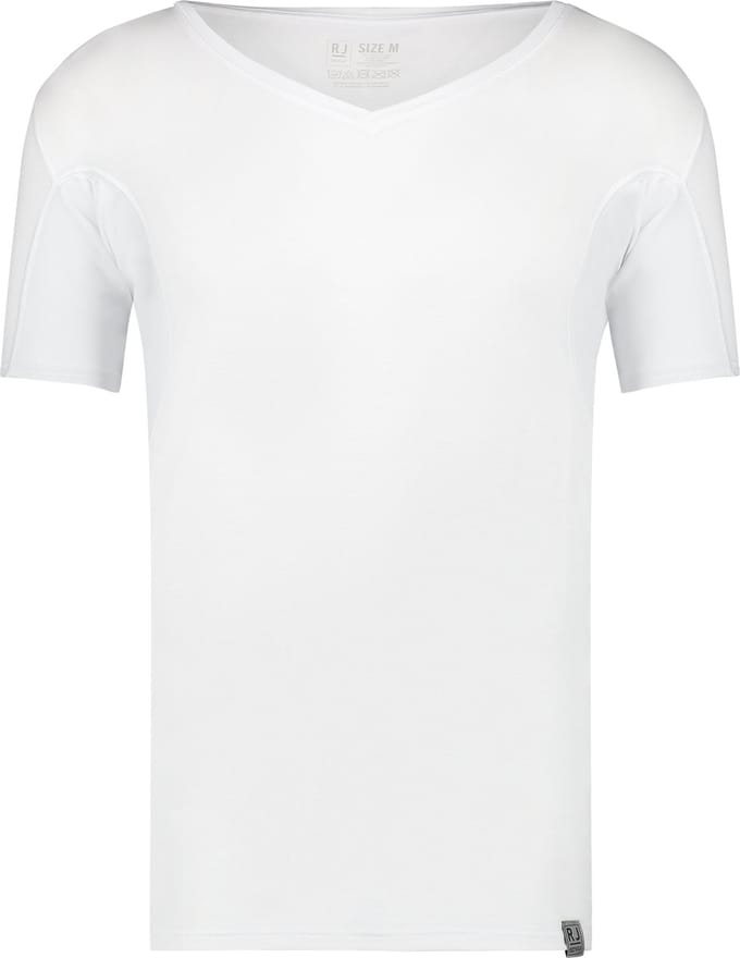 RJ Sweatproof Copenhagen Heren Diepe V-Hals T-Shirt Wit M