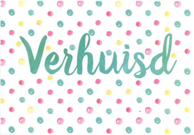 Wenskaart Verhuisd - Gratis verzonden - D4395/204