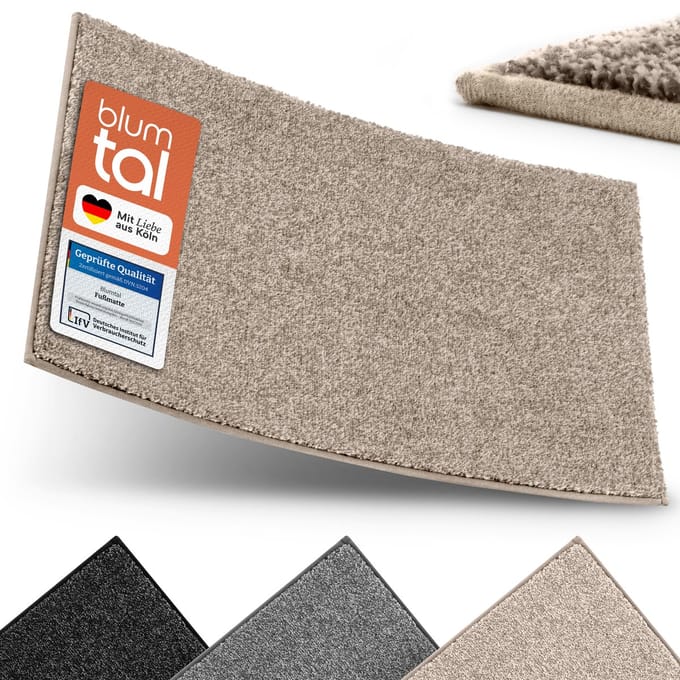 Blumtal Deurmat Thora - Schoonloopmat Microvezel - Antislip 50x80 cm - Beige