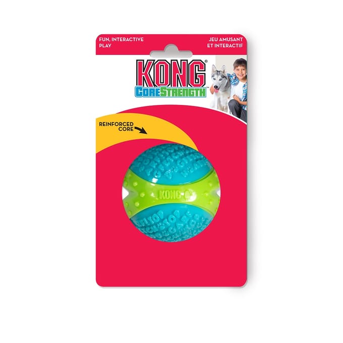 Kong Corestrength Ball Blauw&Groen - Hondenspeelgoed - Large