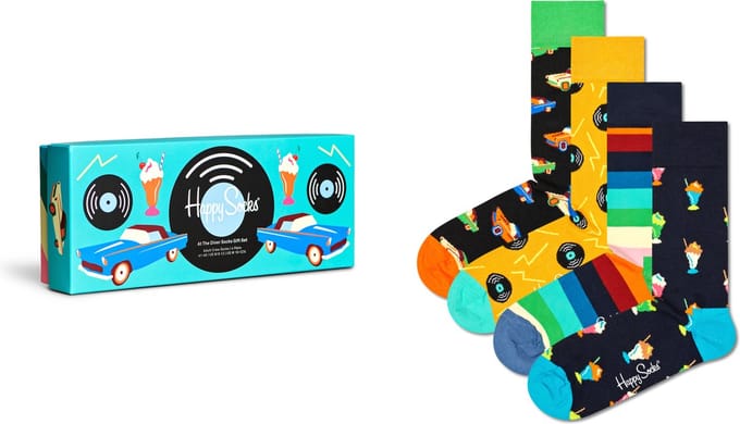 Happy Socks At The Diner Socks Gift Set (4-pack) - Unisex - Maat: 36 - 40