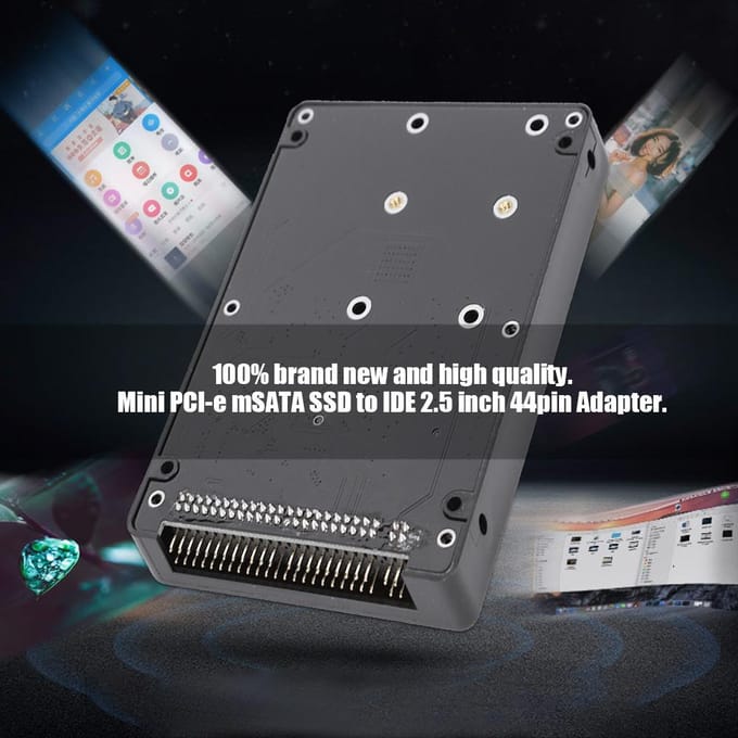 Harde Schijf Behuizing mSATA SSD naar IDE 2.5 inch PATA IDE Parallelle Poort Harde Schijf Behuizing (Zwart) (Niet zwart