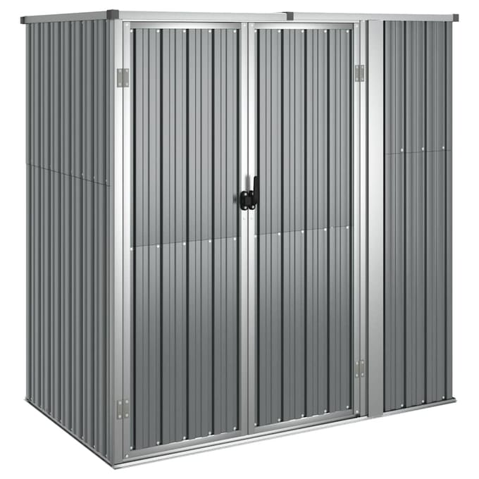 vidaXL - Tuinschuur - 161x89x161 - cm - gegalvaniseerd - staal - grijs