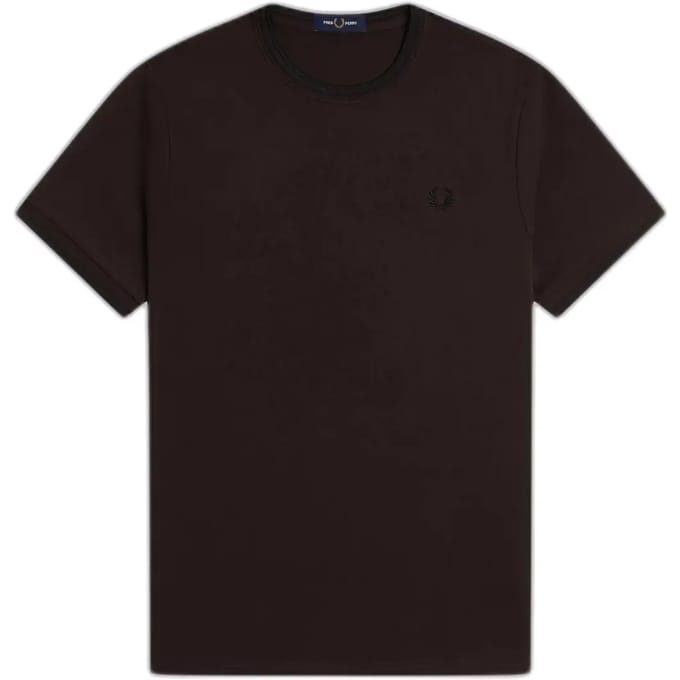 T-shirt met dubbel contrasterend biesje Fred Perry