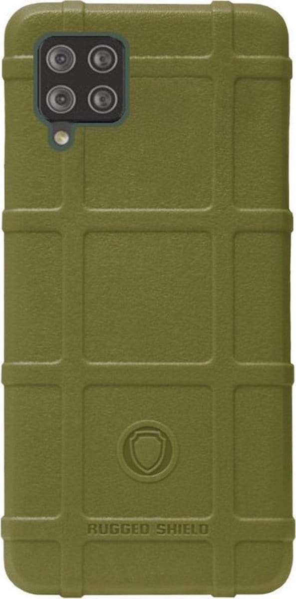 - RUGGED SHIELD Rubber Bumper Case Hoesje Geschikt voor Samsung Galaxy A42 - Groen