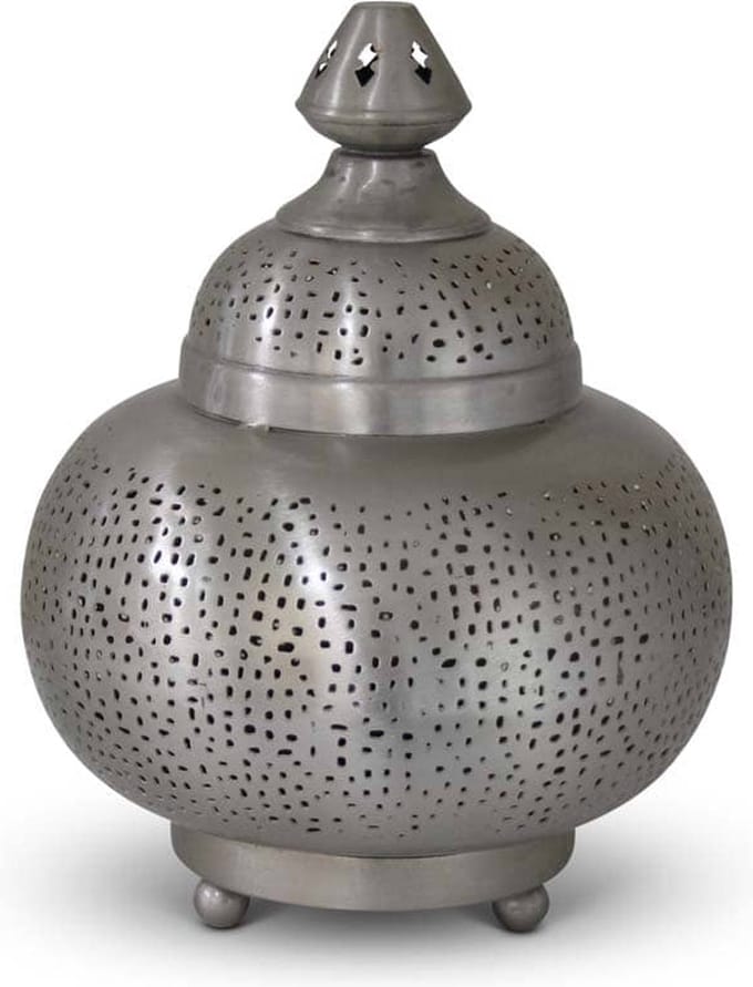 Safaary - Oosterse Tafellamp Dalila Nikkel Goud Ø 23 x 31cm