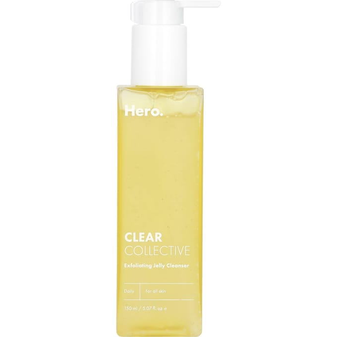 Hero Cosmetics, Clear Collective, Nettoyant Gelée Exfoliante, 5,07 fl oz (150 ml) beige