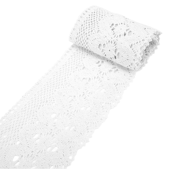 Kant Lint Katoendraad 10 Yards Exquise Decoratieve Accessoires voor Kledingdecoratie DIY wit