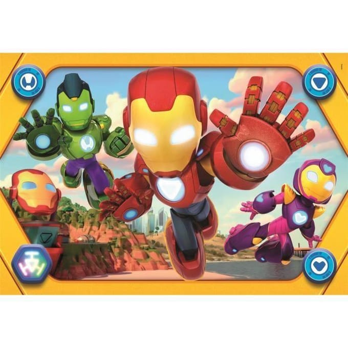 Clementoni - Kinderpuzzel - 104 Stukjes - Ironman and his Awesome Friends - Vanaf 4 jaar