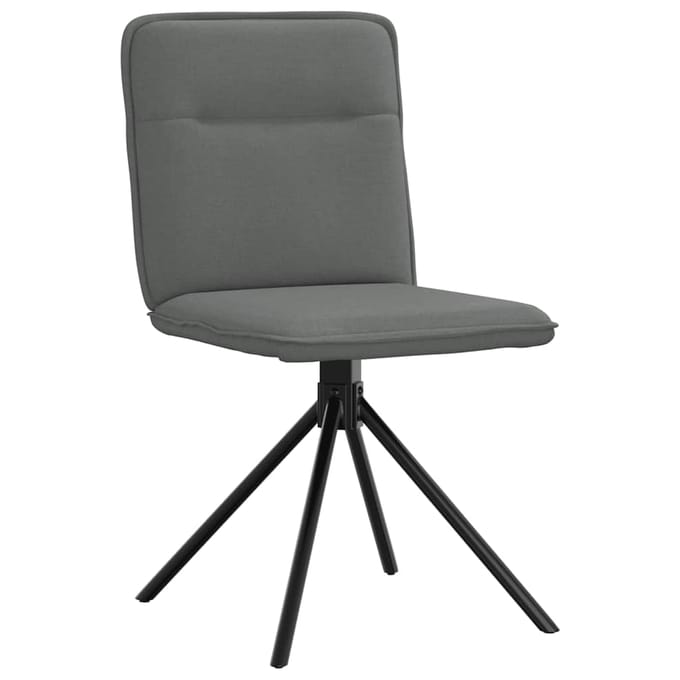 vidaXL - Eetkamerstoelen - 2 - st - stof - donkergrijs
