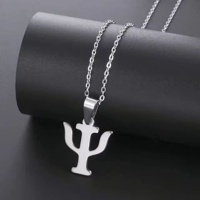Ketting met hanger Joodse kandelaar zilverkleur