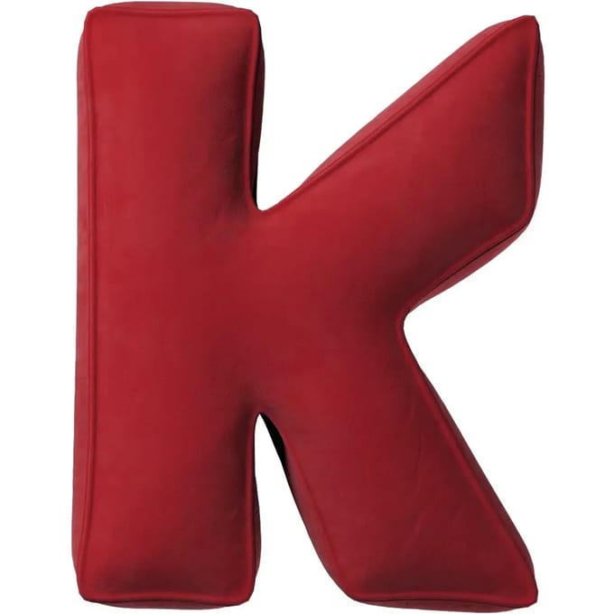 Kussen letter k Yellow Tipi Posh Velvet