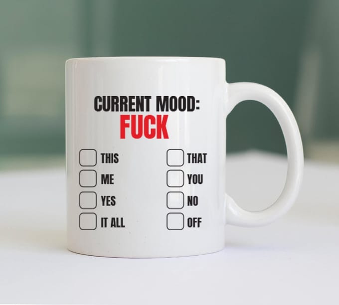 Mok met Tekst - Current Mood - Cadeau Mok - Grappige Mok met Tekst
