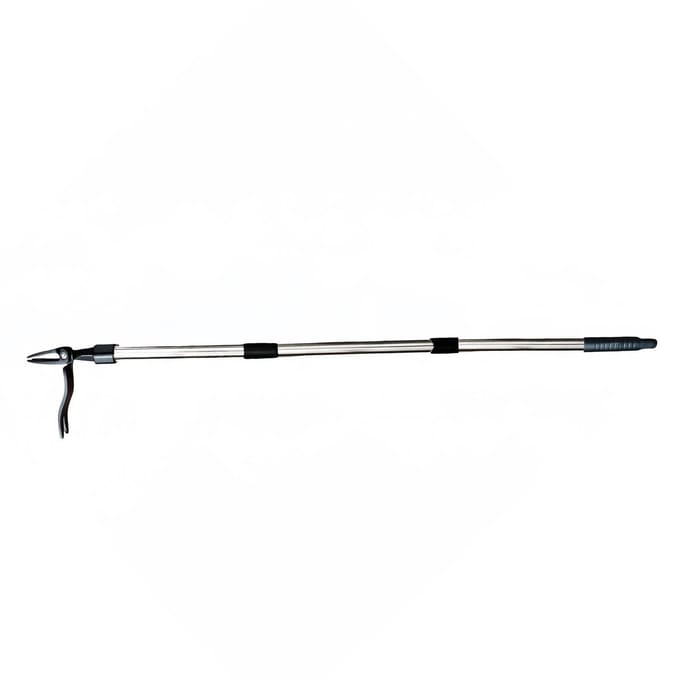 Staande Onkruidtrekker 44 Inch Verstelbare Handgreep 4 Klauw Hand Onkruidgereedschap voor Tuin Gazon Erf gray