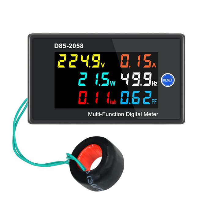 KKmoon Multifunctionele enkelfasige digitale meter LCD-scherm AC-spanning AC-stroom Vermogen Frequentie AC200-450V