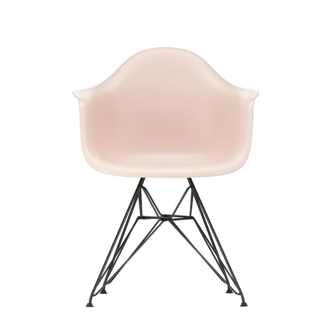 Vitra DAR Eames Plastic Armchair - zachtroze RE - zwart