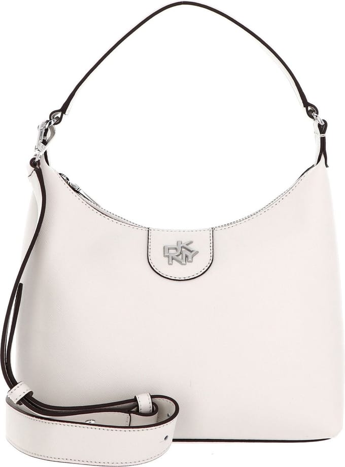DKNY Schoudertas Handtas Carol MD Pouchette Pebble Crème