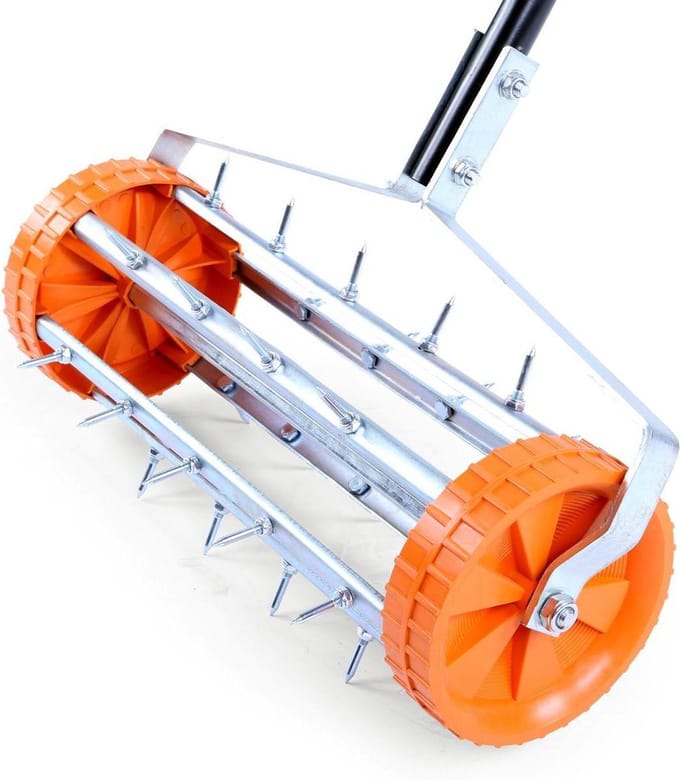 FUXTEC FX-RL400 Handmatige Gazonbeluchter (Prikroller) – 43 cm Werkbreedte