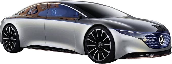 Maisto Mercedes EQS, blau 1:24 Auto