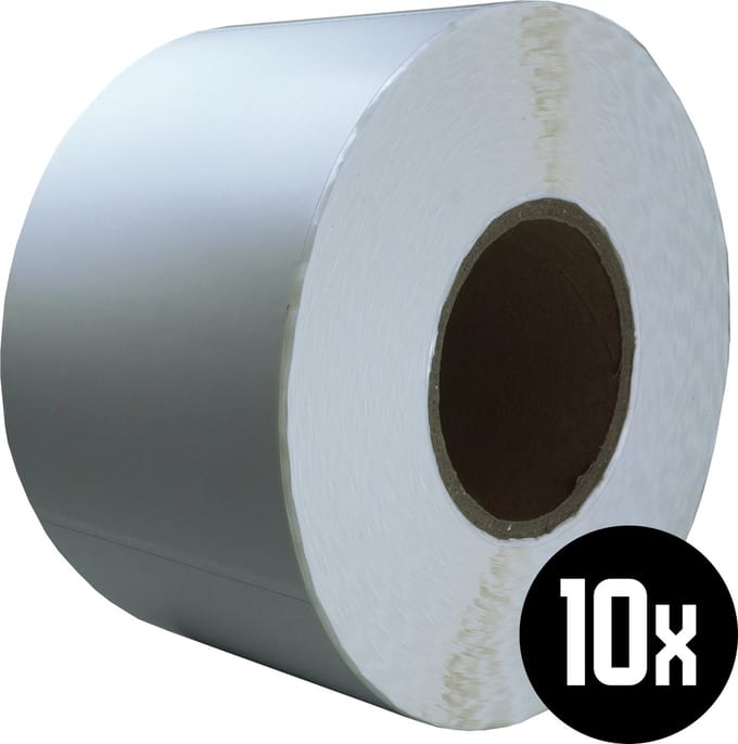 DULA Compatible Zebra Labels 102x152mm - 1000 etiketten per rol - kern 76mm - Wit - Permanent - 10 rollen
