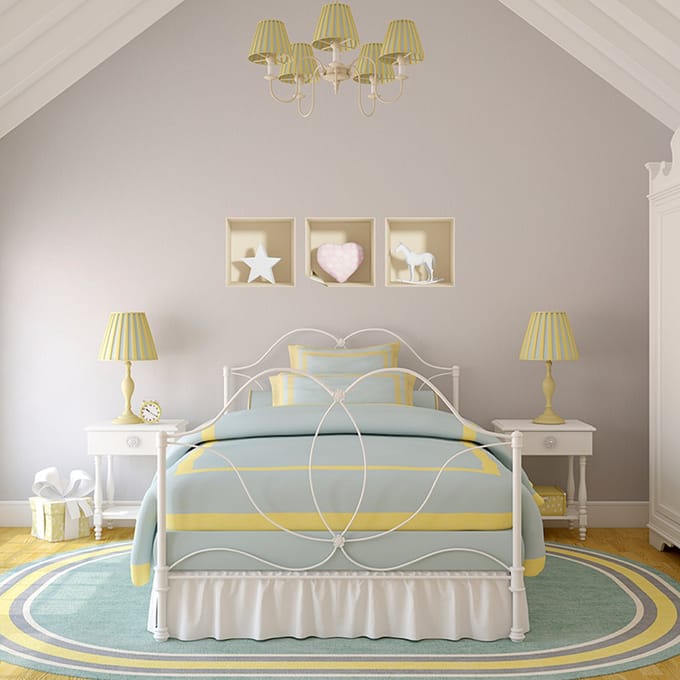Decoratie met 3D-effect sticker en hartje, 30 x 90 cm