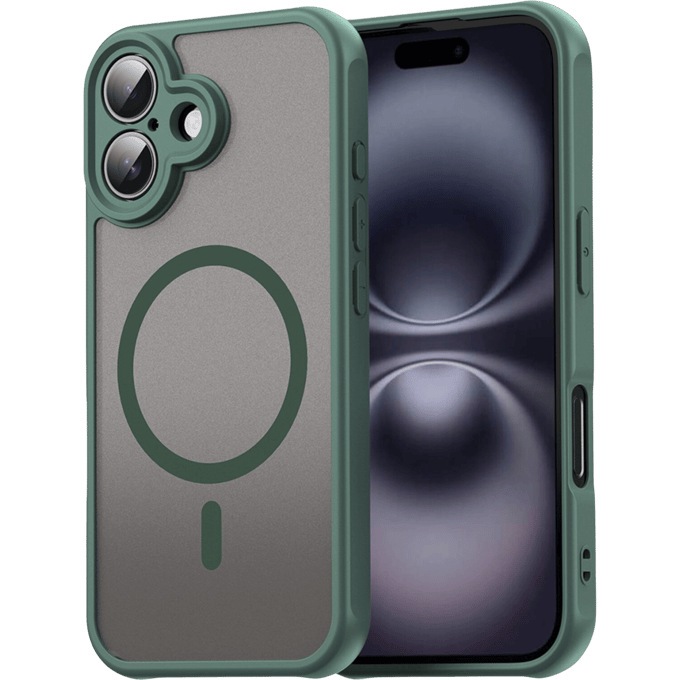 Mocaa Apple iPhone 16 Slim Anti-Shock MagSafe Hoesje Groen