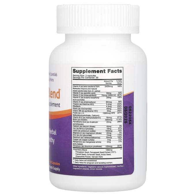 Fairhaven Health, Milkies, Borstvoedingsblend, 90 Capsules