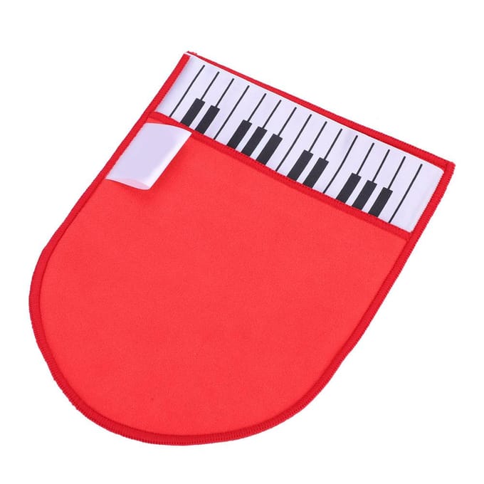 Gant de nettoyage doux en microfibre durable pour piano et instrument de musique white