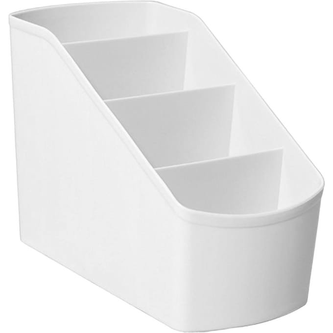 Bureau-organizer met 4 vakken Plastic Multifunctionele Pen Potlood Afstandsbediening Houder white