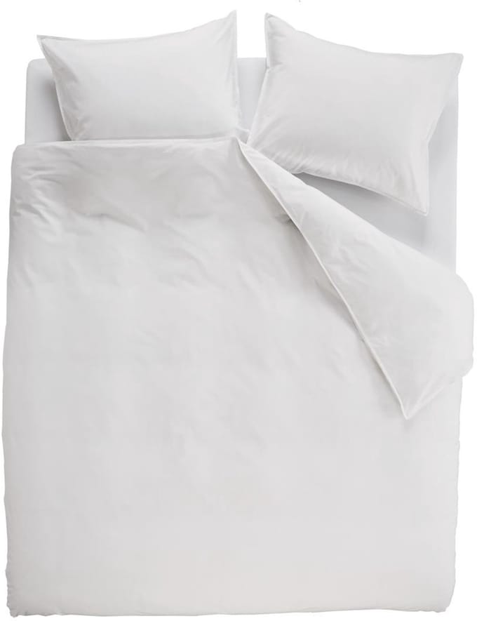 Ambiante Cotton Uni dekbedovertrek - Effen - Lits-Jumeaux XL - 260x200/220 cm - Wit