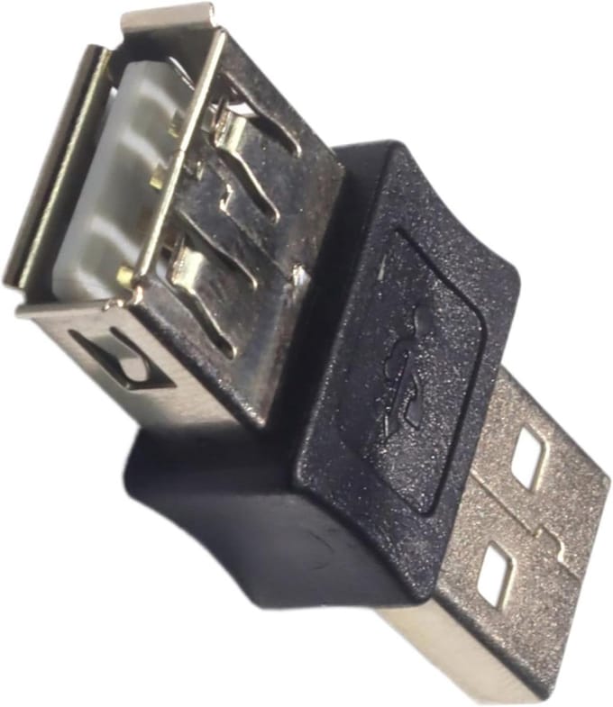USB Adapter - Koppelstuk USB - Apparaten Koppelen - Compact Ontwerp - 6 x 3 x 2 cm - Zwart