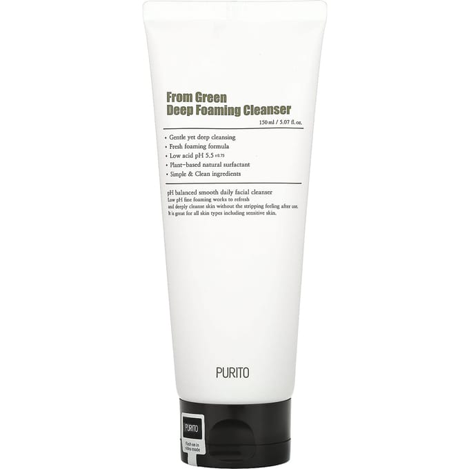 Purito, From Green Deep Foaming Cleanser, 5.07 fl oz (150 ml) gray