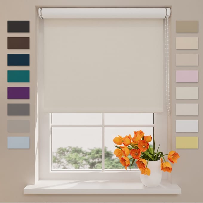 DTCH® Rolgordijn Verduisterend - Easy - Light Sand - 105 x 190 cm