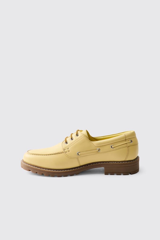 Pu Bootschoen | Yellow | Size 46