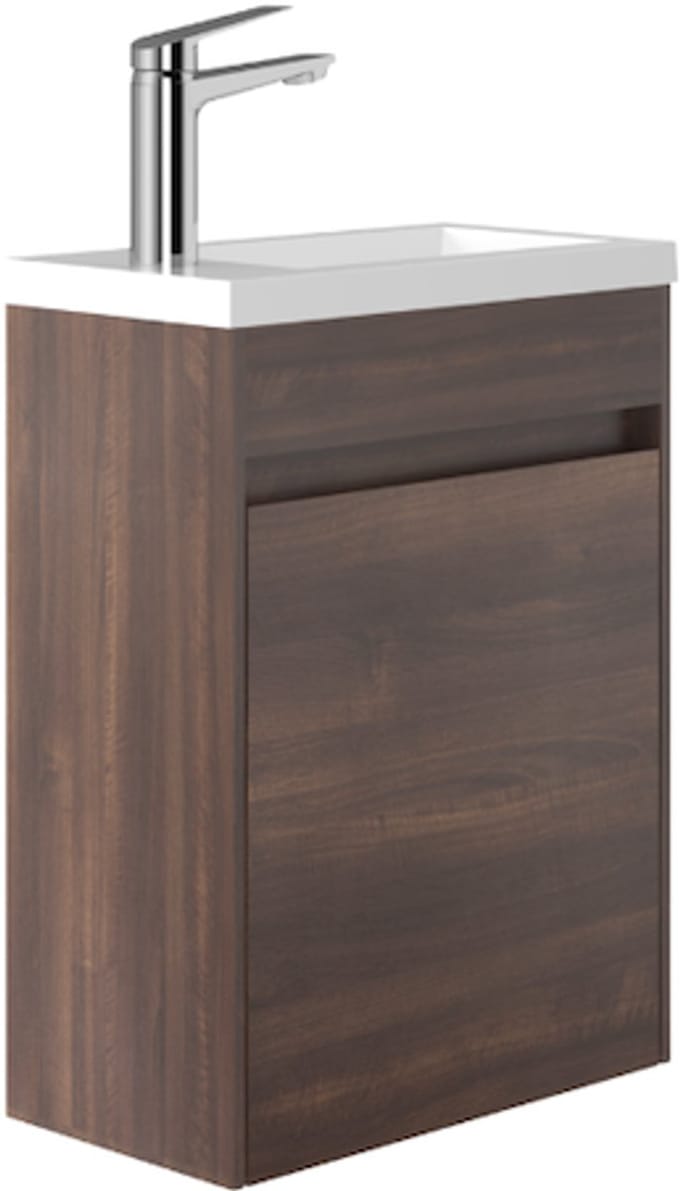 LINEA UNO - Elin 40 - Walnoot - Toiletmeubel - - 301754