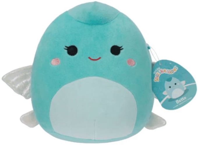 Squishmallows Bette de Vliegende Vis Pluche Knuffel 20 cm