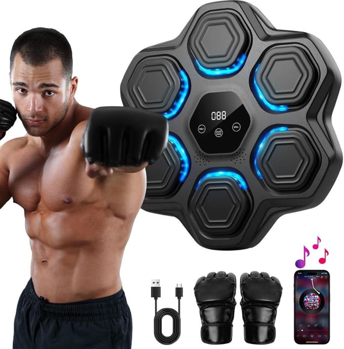 DailySupplies® Boxing Machine - Boksbal - Bokszak met Muziek - Zwart