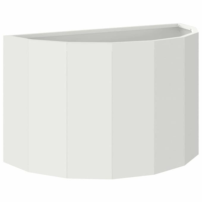 vidaXL Plantenbak Wit 60 x 30 x 35 cm Staal