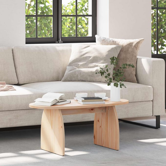 vidaXL - Salontafel - Bruin - 80 - x - 40 - x - 35 - cm - Massief - grenenhout