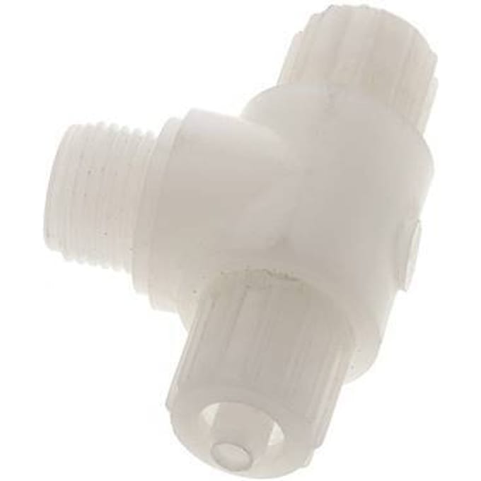 12x6mm & G1/2'' PVDF T-stuk Knelfitting Buitendraad 10bar Kunststof en Polyamide