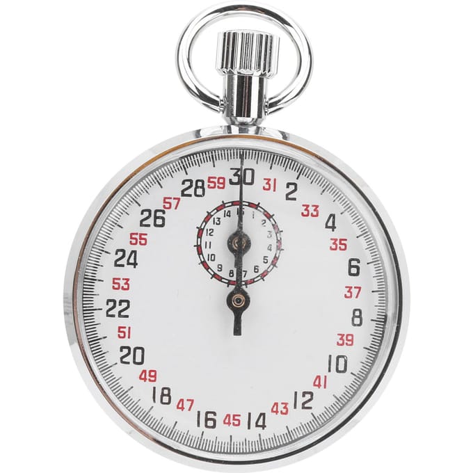 Chronomètre mécanique rond pour le sport, chronomètre de course, équipement d'enseignement de la physique white