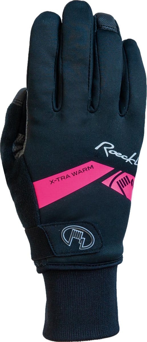 Roeckl Villach Fietshandschoenen - Maat  8 (M) - Zwart/Roze