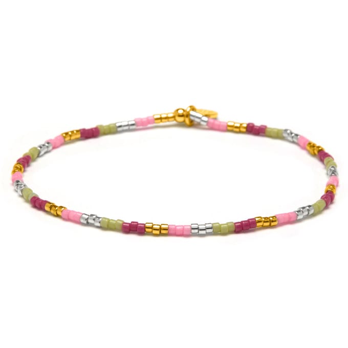Luxenter Armband van veelkleurig glas met 18k geelgouden afwerking - Limcus