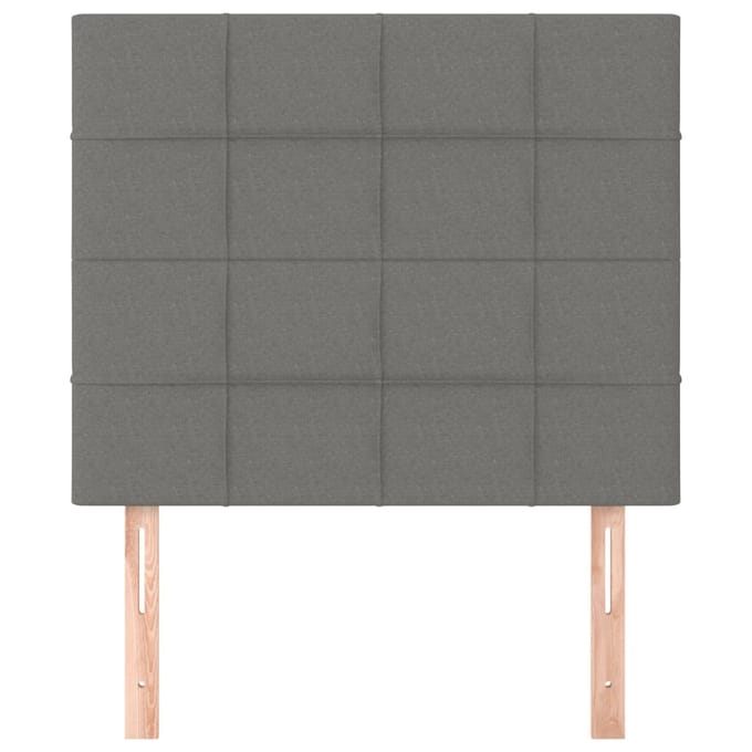 vidaXL - Hoofdbord - donkergrijs - 90x5x118/128 - cm - stof