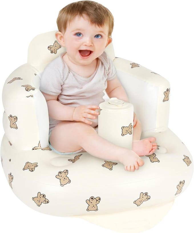 Opblaasbaar Kinderzitje met Rugsteun voor Baby's en Peuters