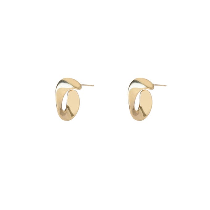 Go Dutch Label Oorknoppen Stud with a twist Goud