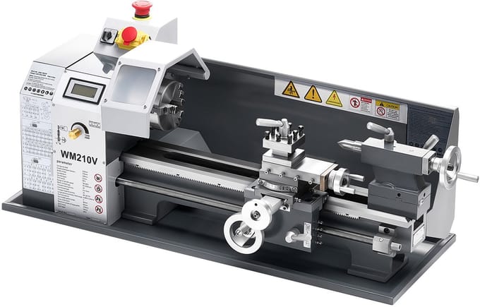Metaaldraaibank 550W met tafelmodel, 2500 tpm, werkgebied 21x37cm