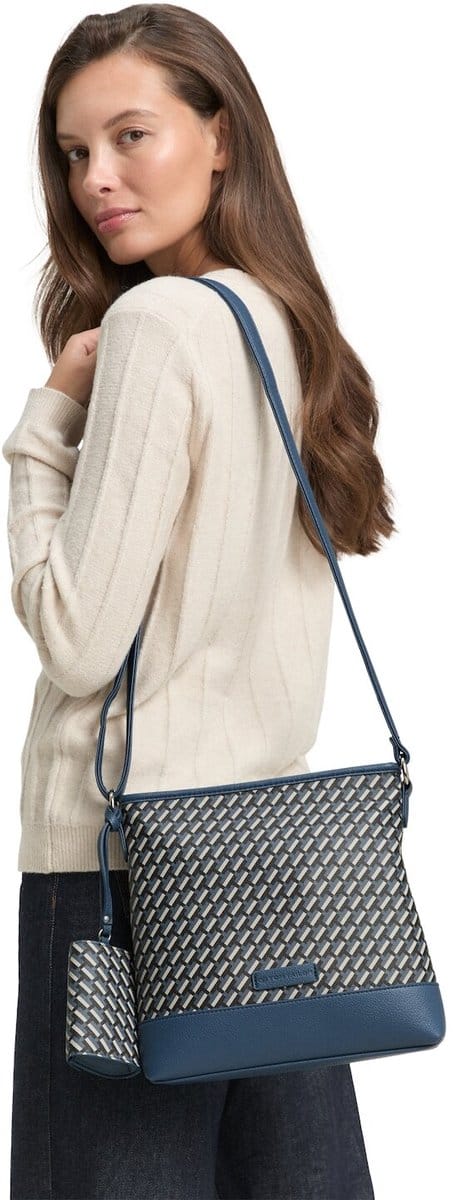 Tom Tailor - TTXENIA M schoudertas met all-over print - Maat ONESIZE - blue